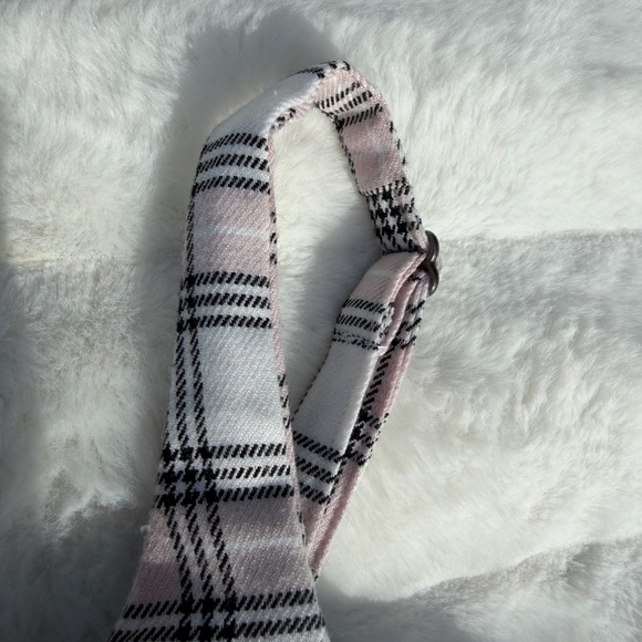 Aeropostale Plaid Mini Dress Size S Fitted Sleeveless Side Slit - Picture 11 of 12